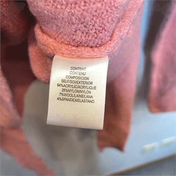 WAYF Where Are You From Mock Neck Tie Waist Sweater Blush Pink XS NWT - Picture 8 of 8